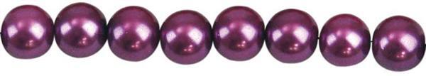 Perles de verre cirées - Ø 4mm,120 pces, violet