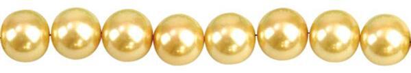 Perles de verre cirées-Ø 4 mm,120 pces,jaune solei