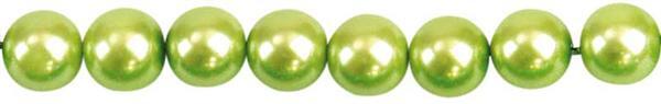 Perles de verre cirées -Ø 4 mm, 120 pces, pistache