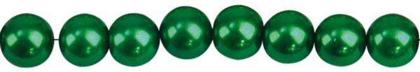 Perles de verre cirées -Ø 4 mm,120 pces,vert fonçé
