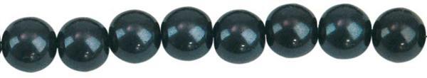 Perles de verre cirées - Ø 4 mm, 120 pces, noir