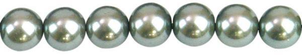 Perles de verre cirées - Ø 6 mm, 100 pces, argent