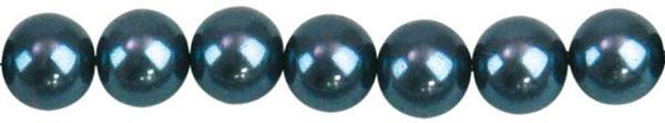 Perles de verre cirées - Ø 6mm,100 pces,anthracite