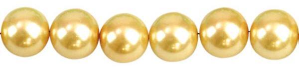 Perles de verre cirées - Ø 8 mm, 50 pces, jaune so