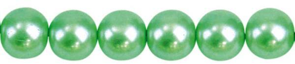 Glaswachsperle Ø 8 mm, 50 Stk. - hellgrün