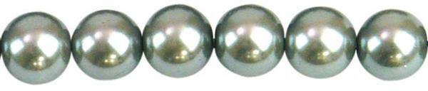 Perles de verre cirées - Ø 8 mm, 50 pces, argent