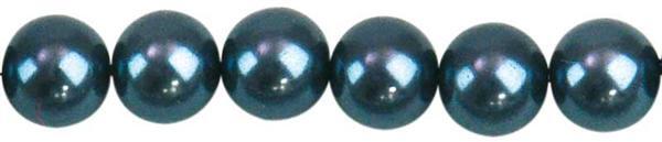 Perles de verre cirées - Ø 8 mm, 50 pces, anthraci