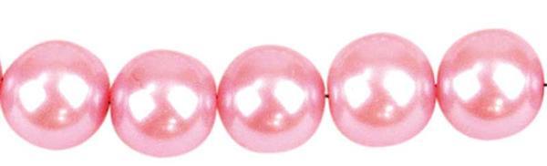 Perles de verre cirées - Ø 10 mm, 30 pces, rose