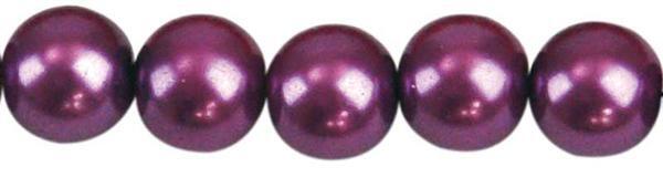 Perles de verre cirées - Ø10 mm,30 pces,violet