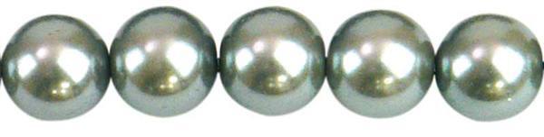 Perles de verre cirées - Ø 10 mm, 30 pces, argent