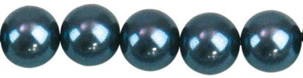 Perles de verre cirées - Ø10 mm,30 pces,anthracite