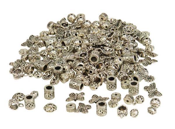 Assort. perles antiques - métal, grand