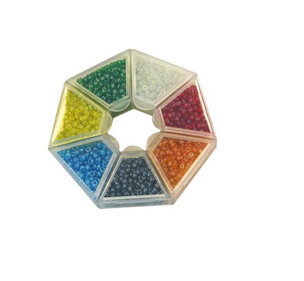 Rocailles - Ø 2,6 mm, couleurs irisées