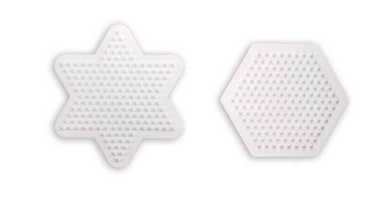 Set de plaques &#xE0; picots - hexagone et &#xE9;toile, 9 cm