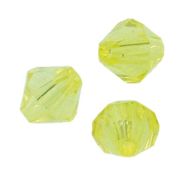 Perles acryliques - Ø 6 mm, jaune