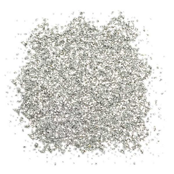 Glazuurpoeder - 10 ml, glitter zilver