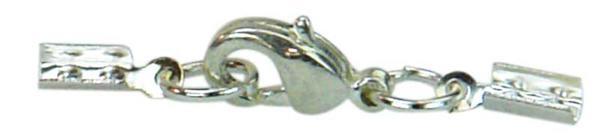 Karabijn sieraadsluiting - zilverkleurig, 2 mm