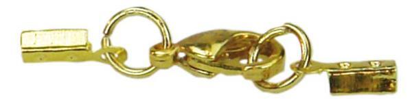 Karabijn sieraadsluiting - goudkleurig, 1 mm