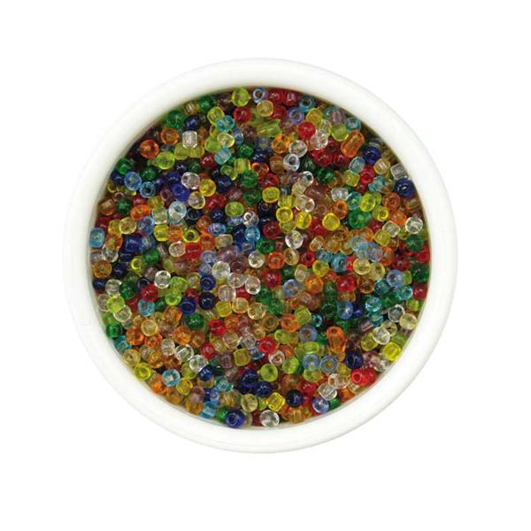 Rocailles Ø 2,6 - 3 mm - 100 g, transparent Mix
