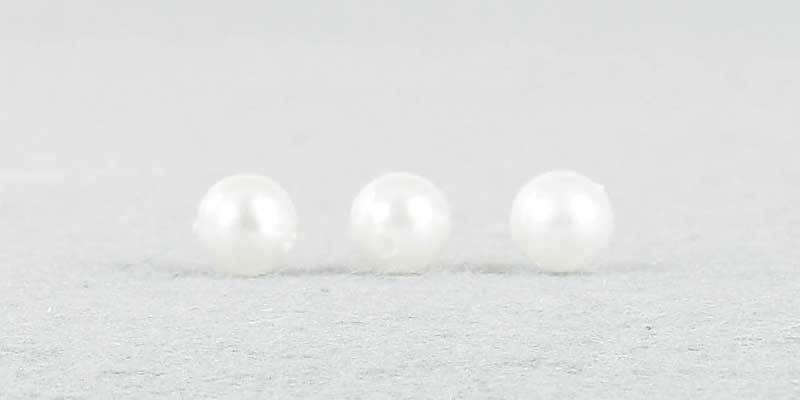 Perles cirées - blanc, env.1500 pces, Ø 8 mm