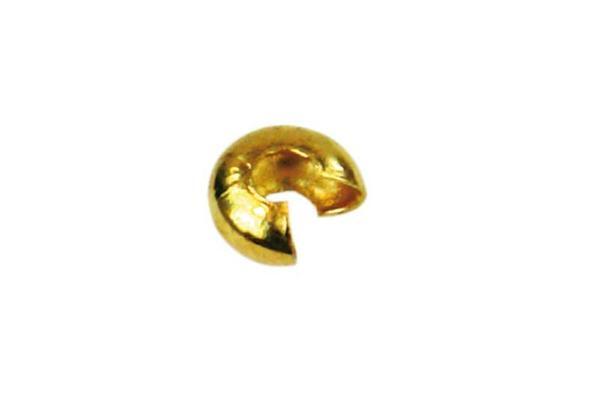Kapje voor knijpkralen - 50 st., goudkleurig