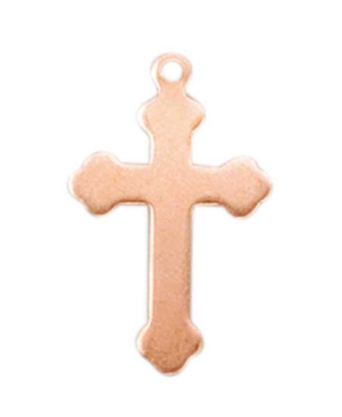 Pendentif cuivre, croix avec suspension,