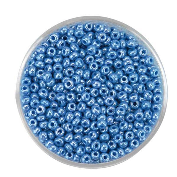 Rocailles opales - Ø 2,6 mm, bleu azur