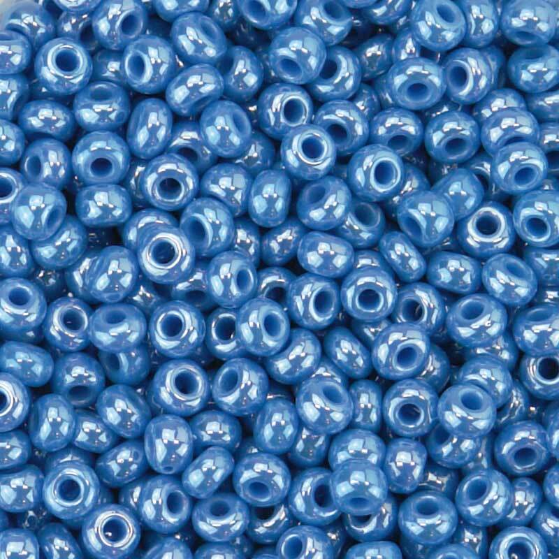 Rocailles opaal &#xD8; 2,6 mm, azuurblauw