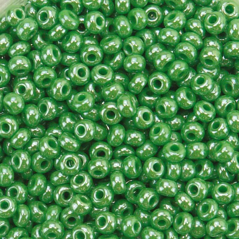 Rocailles opales - &#xD8; 2,6 mm, vert