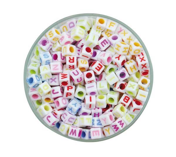 Perles plastiques alphabet, 100 g