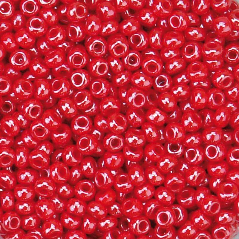 Rocailles opales - Ø 2,6 mm, rouge