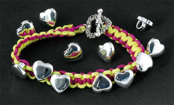 Boutons-bijoux cœurs, 50 pces