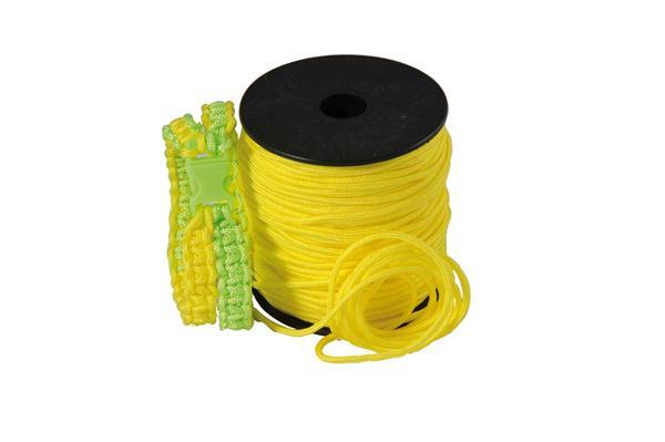 Paracord 2 mm 50 m, geel