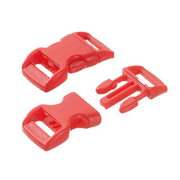 Fermoirs-clic - 10 pces, 11 mm, rouge