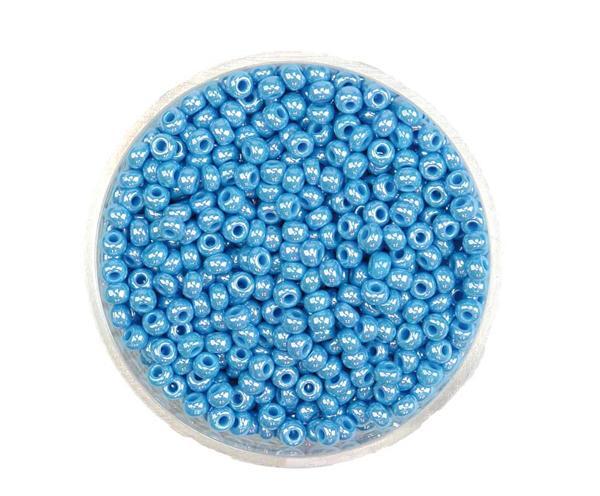 Rocailles opales - Ø 2,6 mm, bleu bébé