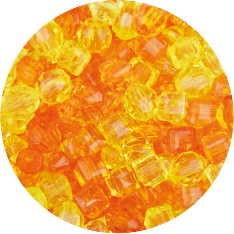 Acrylperlen Mix - ca. 400 Stk., gelb-orange