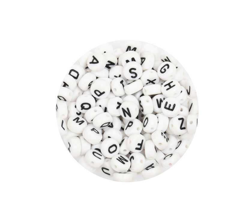 Perles plastiques alphabet, 165 pces