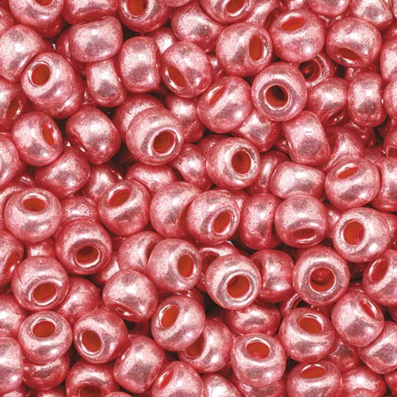Rocailles metallic Ø 3,5 mm, pink