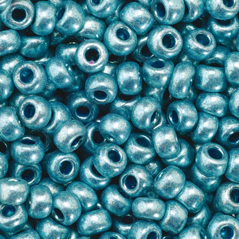 Rocailles metallic Ø 3,5 mm, blauw