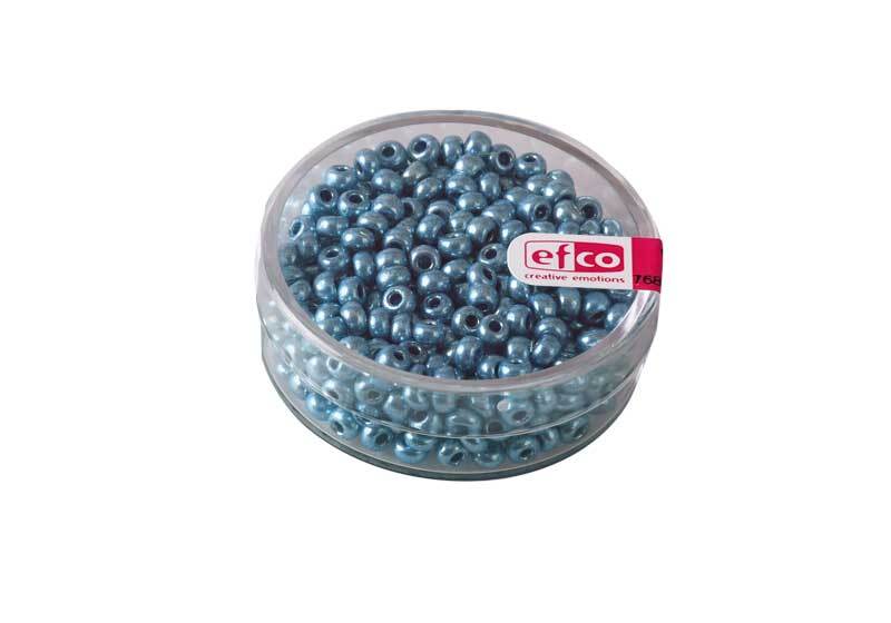 Rocailles métalliques - Ø 3,5 mm, bleu