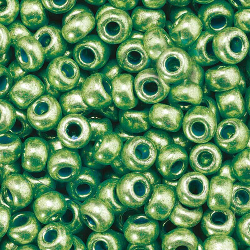 Rocailles metallic &#xD8; 3,5 mm, gr&#xFC;n