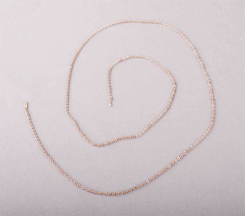 Halskette feingliedrig - 1 m, rosegold