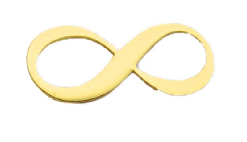 Anhänger Infinity - 18 mm, goldfarbig