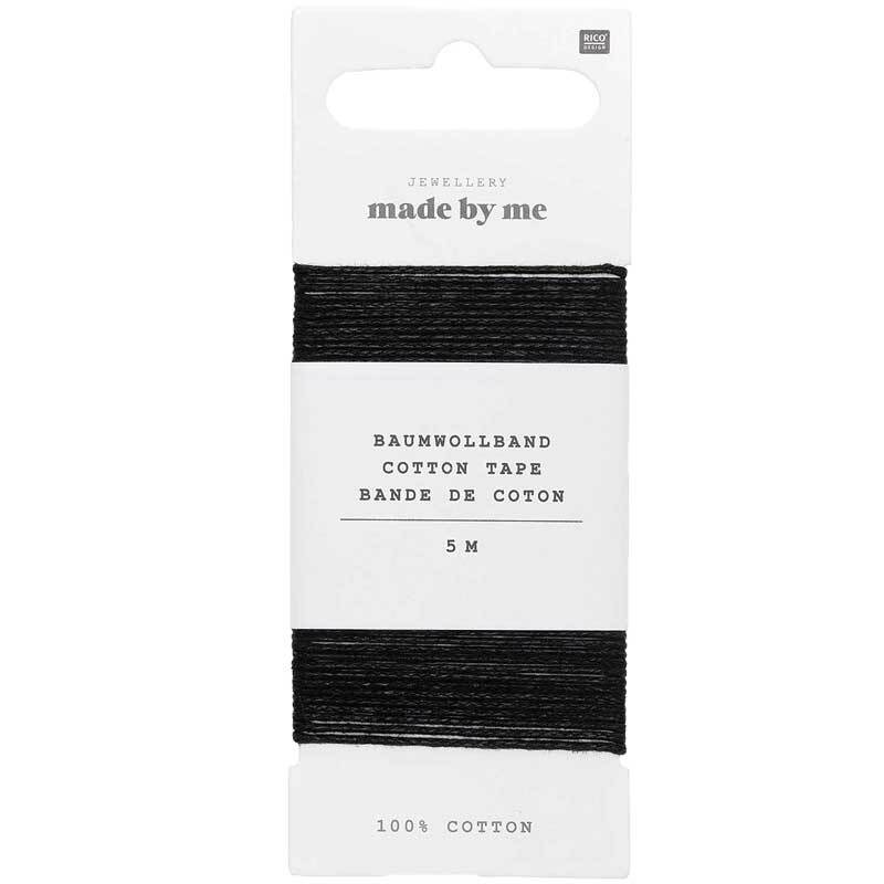 Ruban coton &#xD8; 1 mm - 5 m, noir