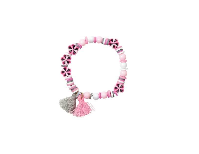 Armbandset, roze-grijs