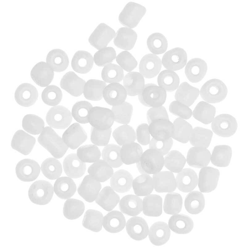 Perles céramique naturel - Ø 5 mm, blanc