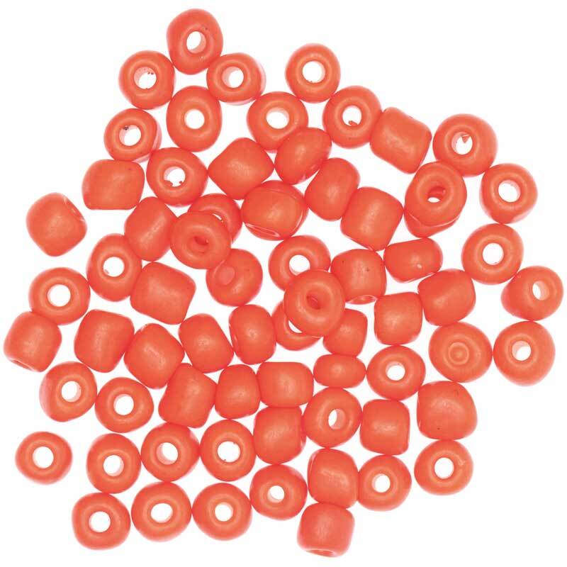 Perles c&#xE9;ramique naturel - &#xD8; 5 mm, orange