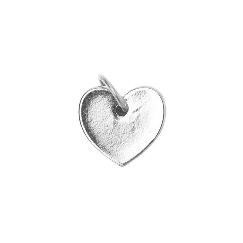 Pendentif cœur - 10 mm, argenté