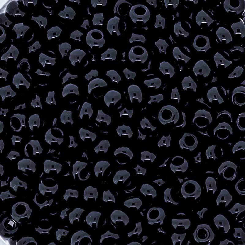 Rocailles opaques - &#xD8; 2,6 mm, noir