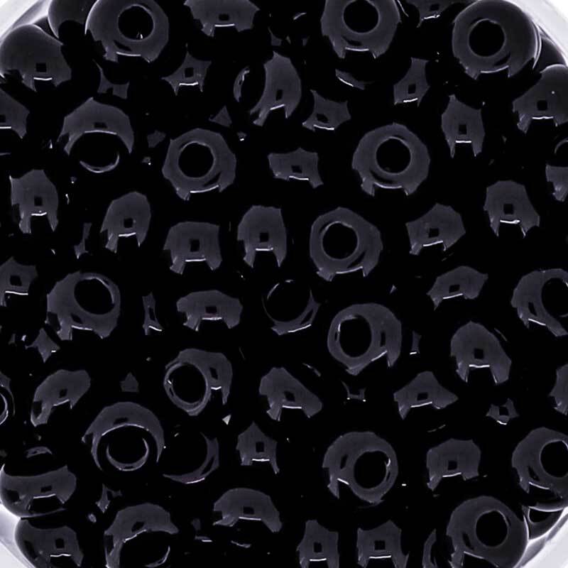 Rocailles opaak &#xD8; 4,5 mm, zwart